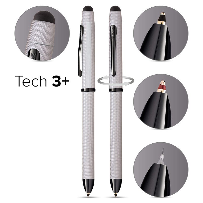 Cross Tech3+ Refillable Tech3+ Presented in a Premium Gift Box - Medium Point, Black Ink, Chrome - Image 2